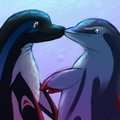Dolphin Kiss by Fellarts