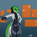 COMM: Lizard Waifu Doctor Thingy. by DEIVIZ23