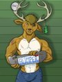 Bumper the Deer Badge, by Beachfox by DinFleetpaw