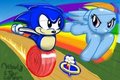 Sonic The Hedgehog vs Rainbow Dash by Fairhart