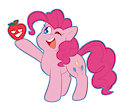 Pinkie with an Apple by Midnightkinkykitsune