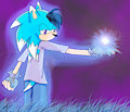 Kevin The Hedgehog with a chaos emerald by Kevster823