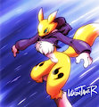 Renamon with that clothes by v1xentamer