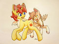 Happy ponies trotting around (gift) by FireStarsArtdump