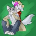 My puppy and I by renderbobcat