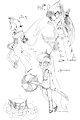 Princess, Pop, and Jug(Sketch) by Neggie
