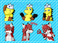 [Commission] King and Rodney Telegram Stickers by Veemonsito