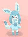 Commission - The Little Glaceon by ClawScratch23