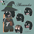 Alexander (Character Sheet) by Plinko