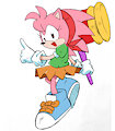 Classic Amy Rose colored by randomguy999