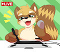 Raccoon streamer boi by Miau