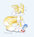 Tails morning routine by AlystairCat
