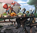Jeremy and Chuckys feast by RokukeShiba