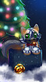 Fox in a Christmas giftBox by Tialdo