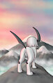 Absol on the Mountain by DawnLux