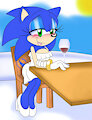 Sonic summer drink date by ClassicSatAmSonic