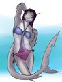 Swimwear Rei [Female Shark] by luckynumbers