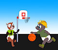 Playing Basketball -By foxypoof-