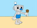 Mugman with Ice Cream at Beach