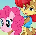 Pinkie Pie and Sally Acorn by Blazeymix