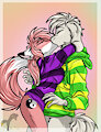 Kora kissing Asriel by HornyFox