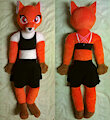 Anthro fox plush, life-size