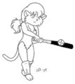 Cleo - Baseball (hitting) by SwiftFur