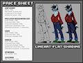 Commission price sheet