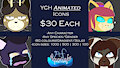 [$30] YCH Animated Icons by AquariusFox