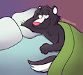 Sammy Skunk In Bed by LongTom