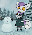Snowman Meowstic by MarsMiner