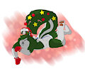 A skunky Christmas tree by GreenPanunk