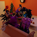 CHRISTMAS PARTY GANG! (ArtGift by Viguro5) by DHX2KArtz