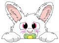 Bunny peeker by Bunnyoffuzz