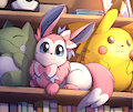 Fairy-Type Eevee, just chilling on the shelf. by OtakuAP
