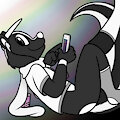 Mobile Gaming Skunk by Nishi