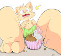 A rat stealing my cupcake!!