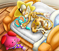 Clawroline, Elfilin, and Kirby Sleeping - HeartlessAngel3D by HeartlessAngel