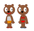 Frank Bear and Holly Bear Swimwear