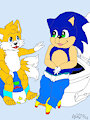 sonic and tails brotherly bathroom break by SMKDMSQA