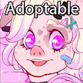 Adoptable: Pastel Goth Piggy CLOSED by MidnightGospel