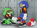 Commission - Sonic/Scourge/OC by Howdidwegethere