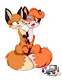 Luna & pappy fox
