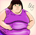 Flabby gut girl by BiggestLittleGirl