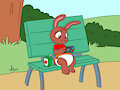 Gaming Bunny -By ArtieCanvas-