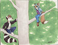 [Old Art] In the Trees, by Artkitty