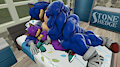 Boof Sonic and Jaden Sleep by StoneHedgeART