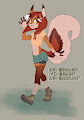 Adoptable: hiker red squirrel CLOSED by MidnightGospel