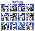 Sebastian Stickers by pandapaco