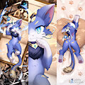 Blue Kitty - Dakimakura Set by Ancesra